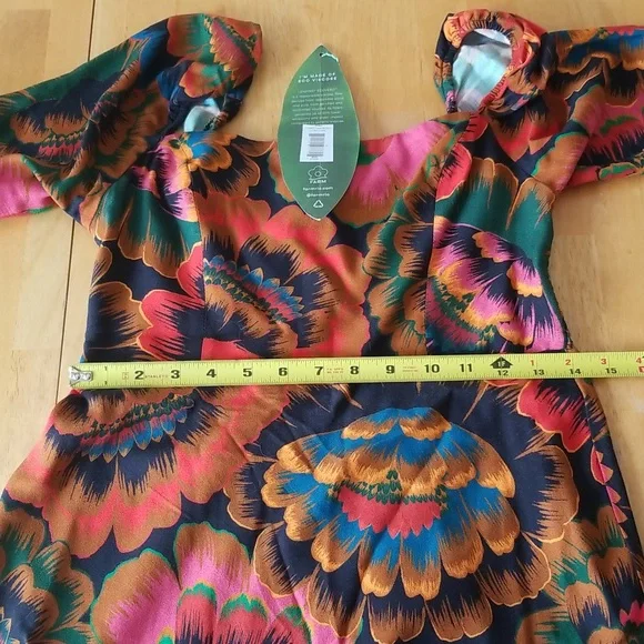 FARM RIO Colorful Flowers Midi Dress - Picture 14 of 16